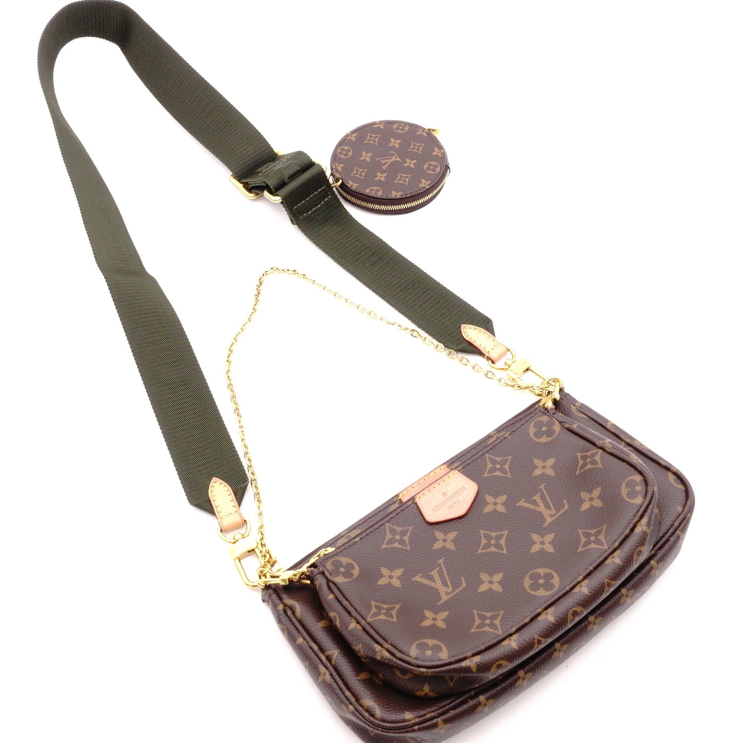 LOUIS VUITTON Multipochette Accessoires Monogram Canvas Shoulder Bag, PVC/Leather, Brown Tones