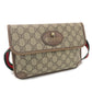 GUCCI Neo Vintage Waist Bag GG Supreme Body Bag Beige Metal Cat Sherry Line 7-9-458