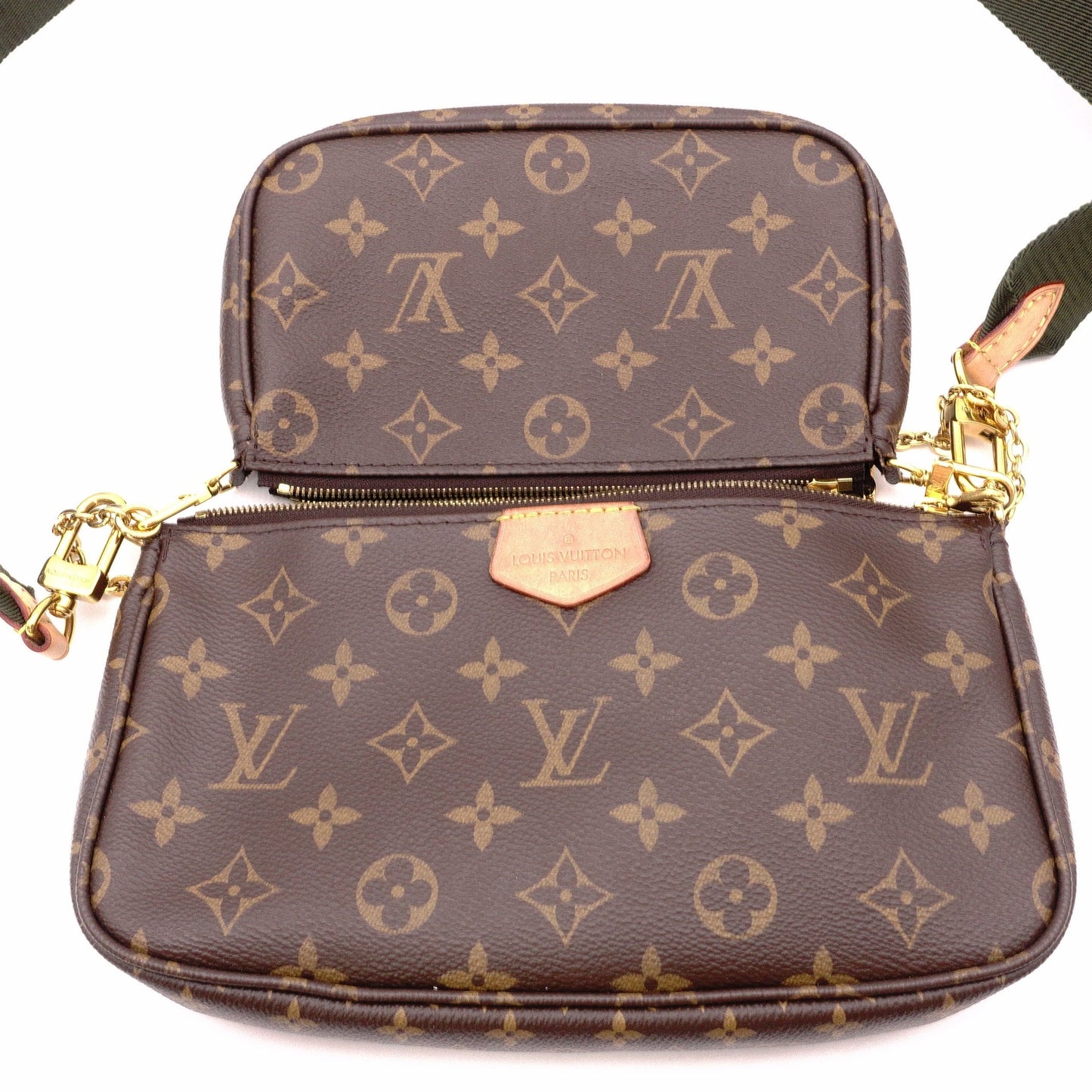 LOUIS VUITTON Multipochette Accessoires Monogram Canvas Shoulder Bag, PVC/Leather, Brown Tones