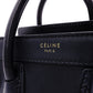 CELINE Luggage Nano Shopper Handbag, Leather, Navy, 2-Way Crossbody, Gold Hardware