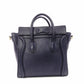 CELINE Luggage Nano Shopper Handbag, Leather, Navy, 2-Way Crossbody, Gold Hardware