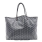GOYARD Saint Louis PM Tote Bag, PVC and Leather, Gray, with Pouch