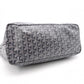 GOYARD Saint Louis PM Tote Bag, PVC and Leather, Gray, with Pouch