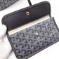 GOYARD Saint Louis PM Tote Bag, PVC and Leather, Gray, with Pouch