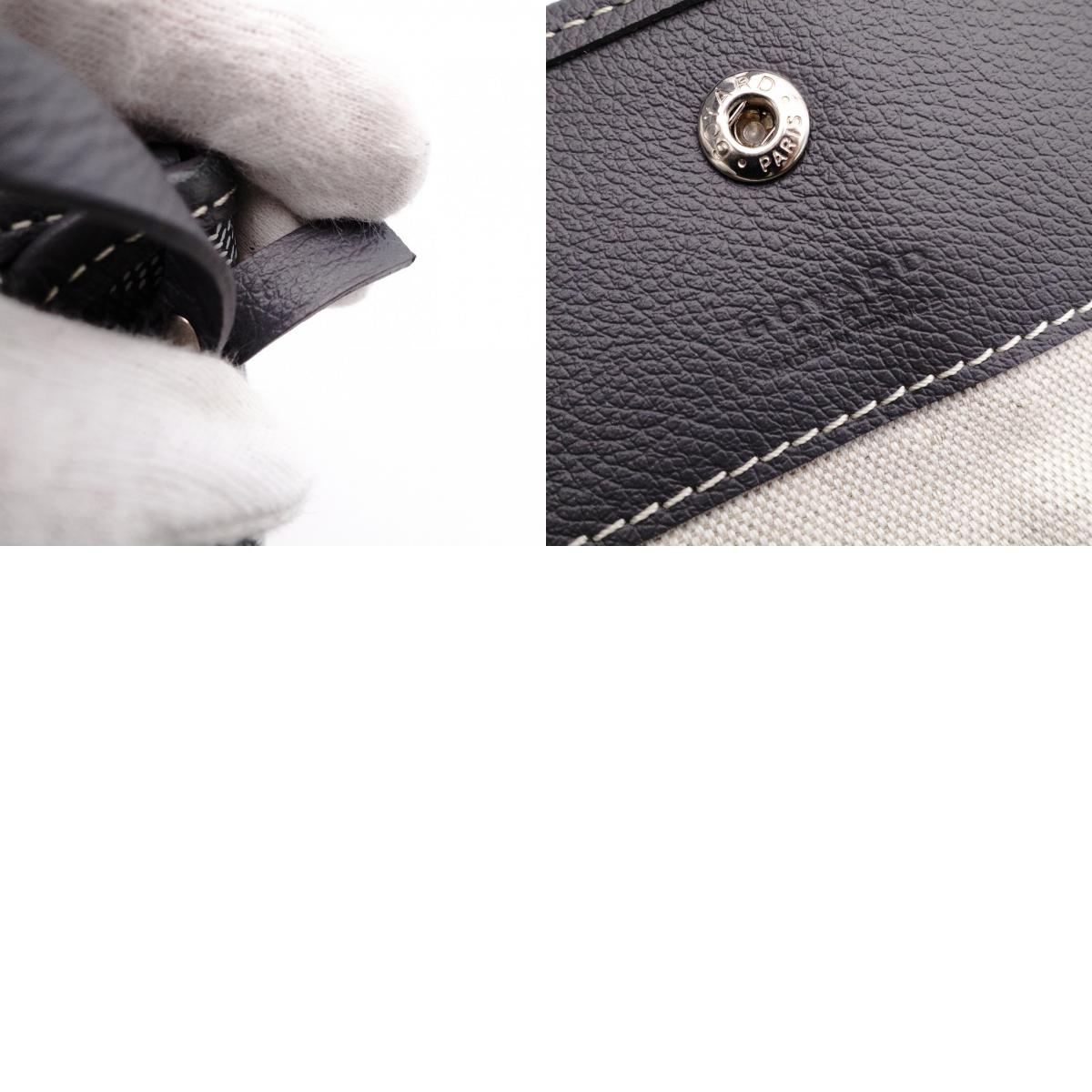 GOYARD Saint Louis PM Tote Bag, PVC and Leather, Gray, with Pouch