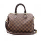 LOUIS VUITTON Speedy 25 Bandoulière Damier Ébène Handbag, 2-Way, PVC/Leather, Brown, Women's