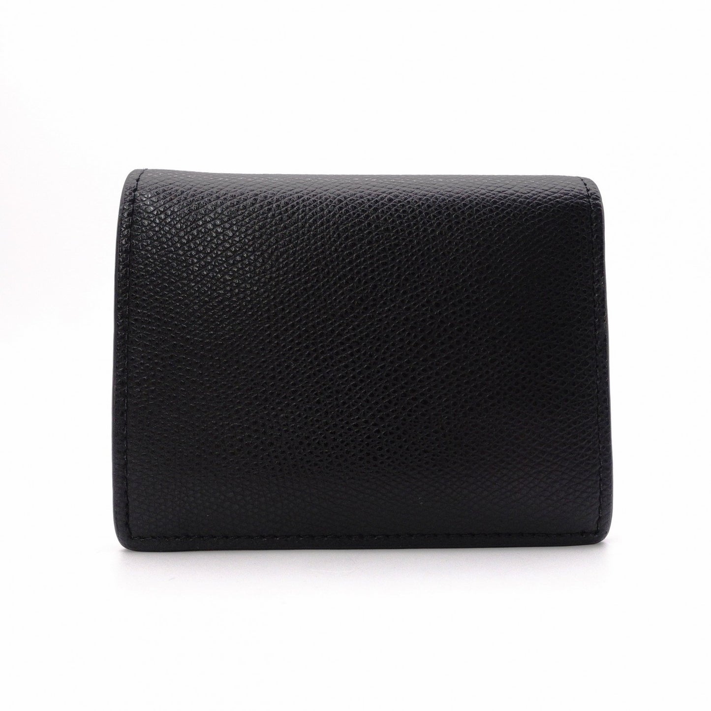 FENDI F is FENDI Tri-fold Wallet, Leather, Black, Gold Hardware, Comes with Box