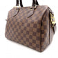 LOUIS VUITTON Speedy 25 Bandoulière Damier Ébène Handbag, 2-Way, PVC/Leather, Brown, Women's