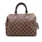 LOUIS VUITTON Speedy 25 Bandoulière Damier Ébène Handbag, 2-Way, PVC/Leather, Brown, Women's