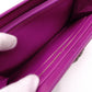 CHANEL Boy Chanel Lambskin Long Wallet, Leather, Purple, Gunmetal