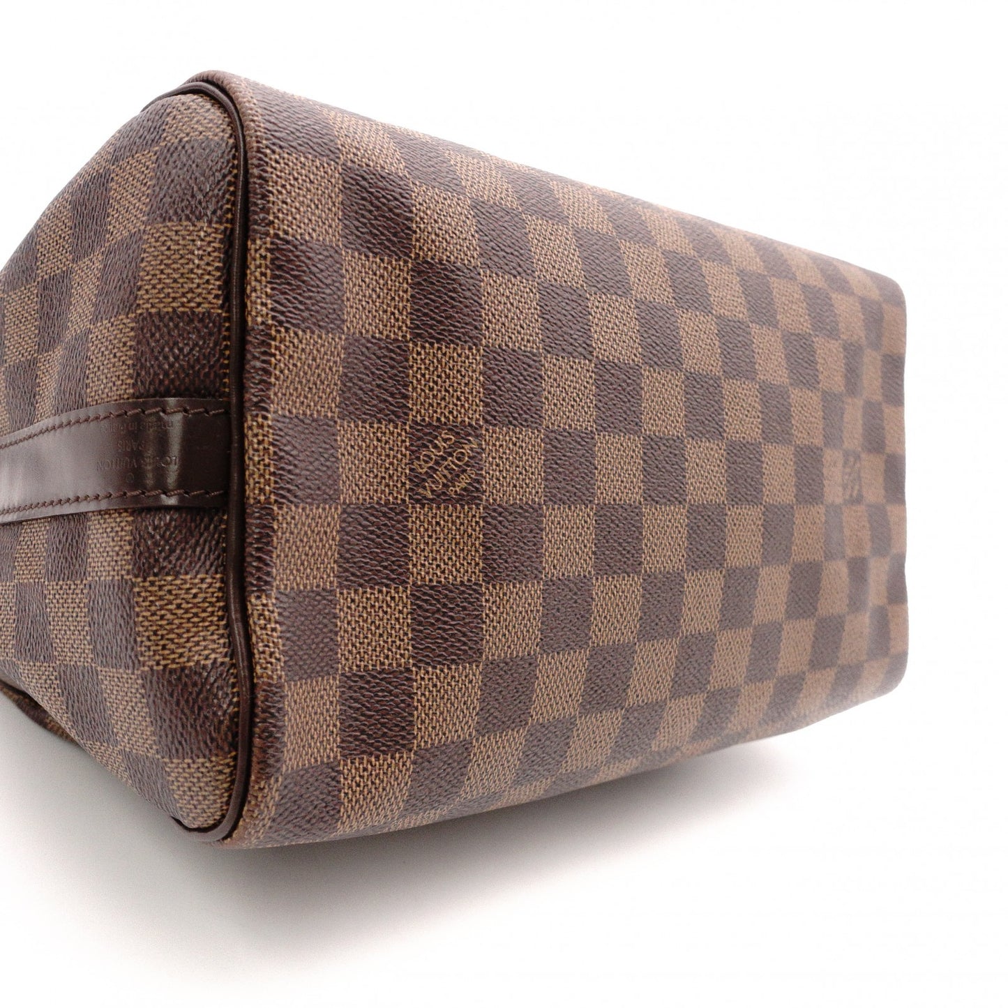 LOUIS VUITTON Speedy 25 Bandoulière Damier Ébène Handbag, 2-Way, PVC/Leather, Brown, Women's