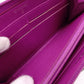 CHANEL Boy Chanel Lambskin Long Wallet, Leather, Purple, Gunmetal