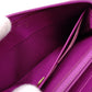 CHANEL Boy Chanel Lambskin Long Wallet, Leather, Purple, Gunmetal