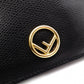 FENDI F is FENDI Tri-fold Wallet, Leather, Black, Gold Hardware, Comes with Box