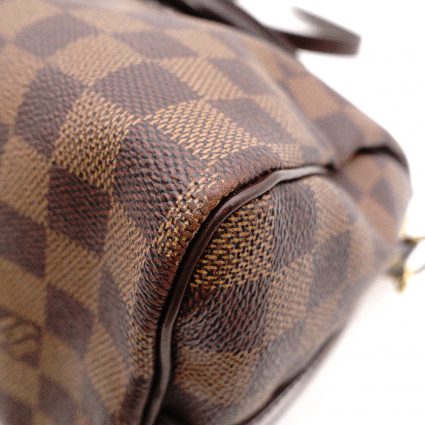 LOUIS VUITTON Speedy 25 Bandoulière Damier Ébène Handbag, 2-Way, PVC/Leather, Brown, Women's