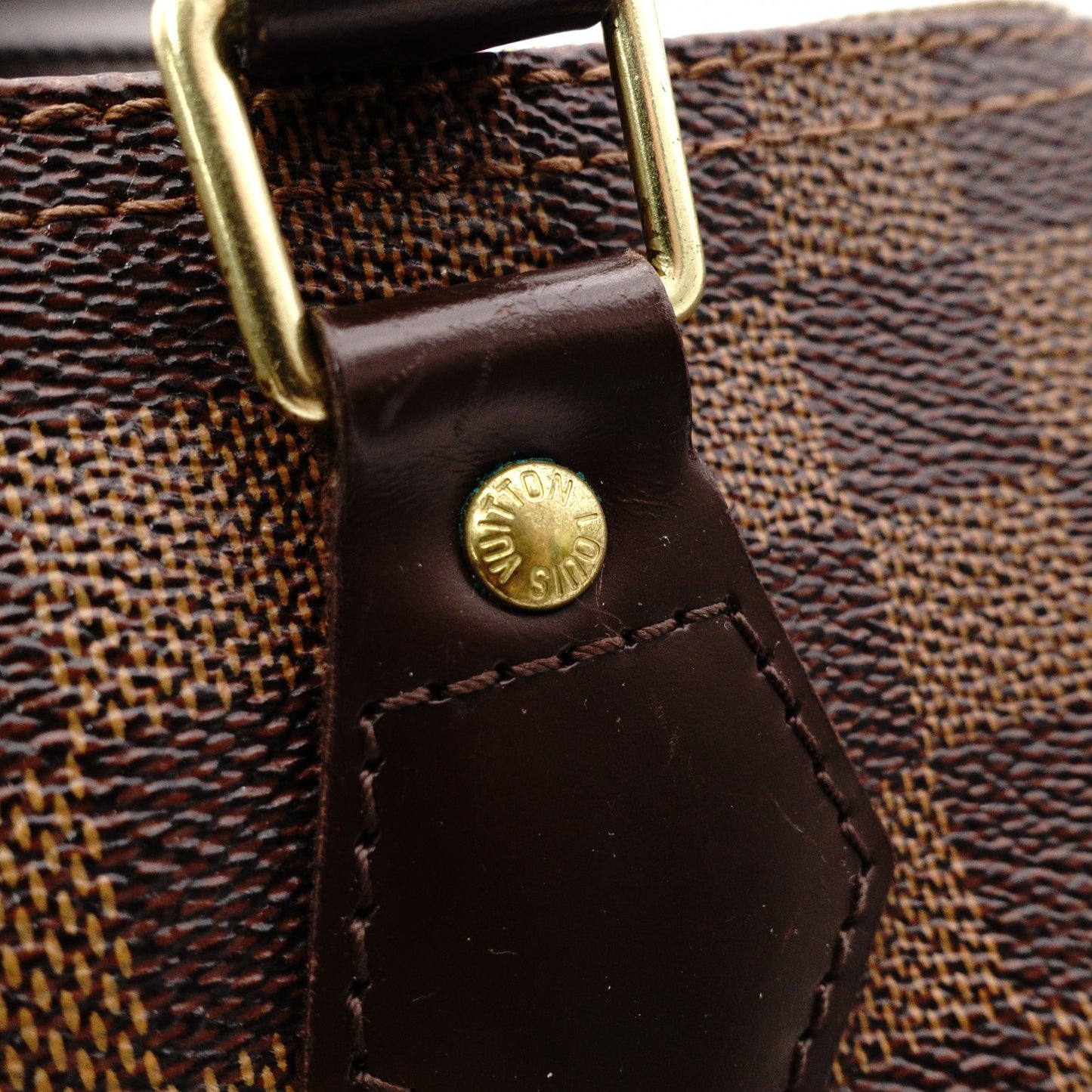 LOUIS VUITTON Speedy 25 Bandoulière Damier Ébène Handbag, 2-Way, PVC/Leather, Brown, Women's