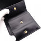 FENDI F is FENDI Tri-fold Wallet, Leather, Black, Gold Hardware, Comes with Box