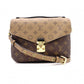 LOUIS VUITTON Pochette Métis MM Reverse Monogram 2-Way Handbag, PVC/Leather, Brown, Women's