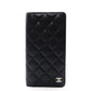 CHANEL Caviar Skin Notebook Cover, Leather, Black, CC Logo, Silver Hardware, Logo, Black