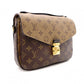 LOUIS VUITTON Pochette Métis MM Reverse Monogram 2-Way Handbag, PVC/Leather, Brown, Women's