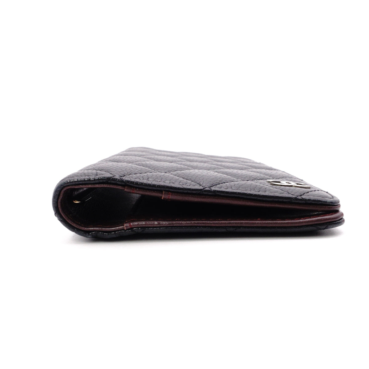 CHANEL Caviar Skin Notebook Cover, Leather, Black, CC Logo, Silver Hardware, Logo, Black