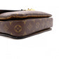 LOUIS VUITTON Pochette Métis MM Reverse Monogram 2-Way Handbag, PVC/Leather, Brown, Women's