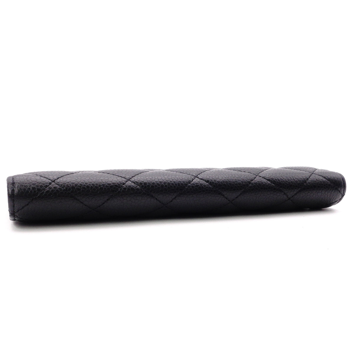 CHANEL Caviar Skin Notebook Cover, Leather, Black, CC Logo, Silver Hardware, Logo, Black