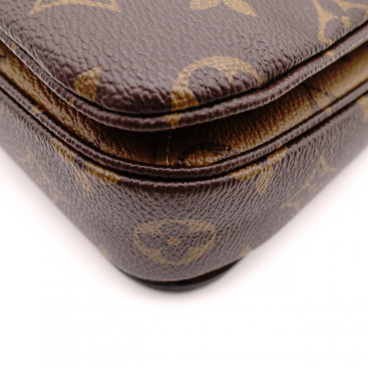 LOUIS VUITTON Pochette Métis MM Reverse Monogram 2-Way Handbag, PVC/Leather, Brown, Women's