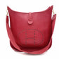 HERMES Evelyn GM Red Ruby Taurillon Clemence Shoulder Bag Leather H Logo □F Stamped Gold Hardware R8020321