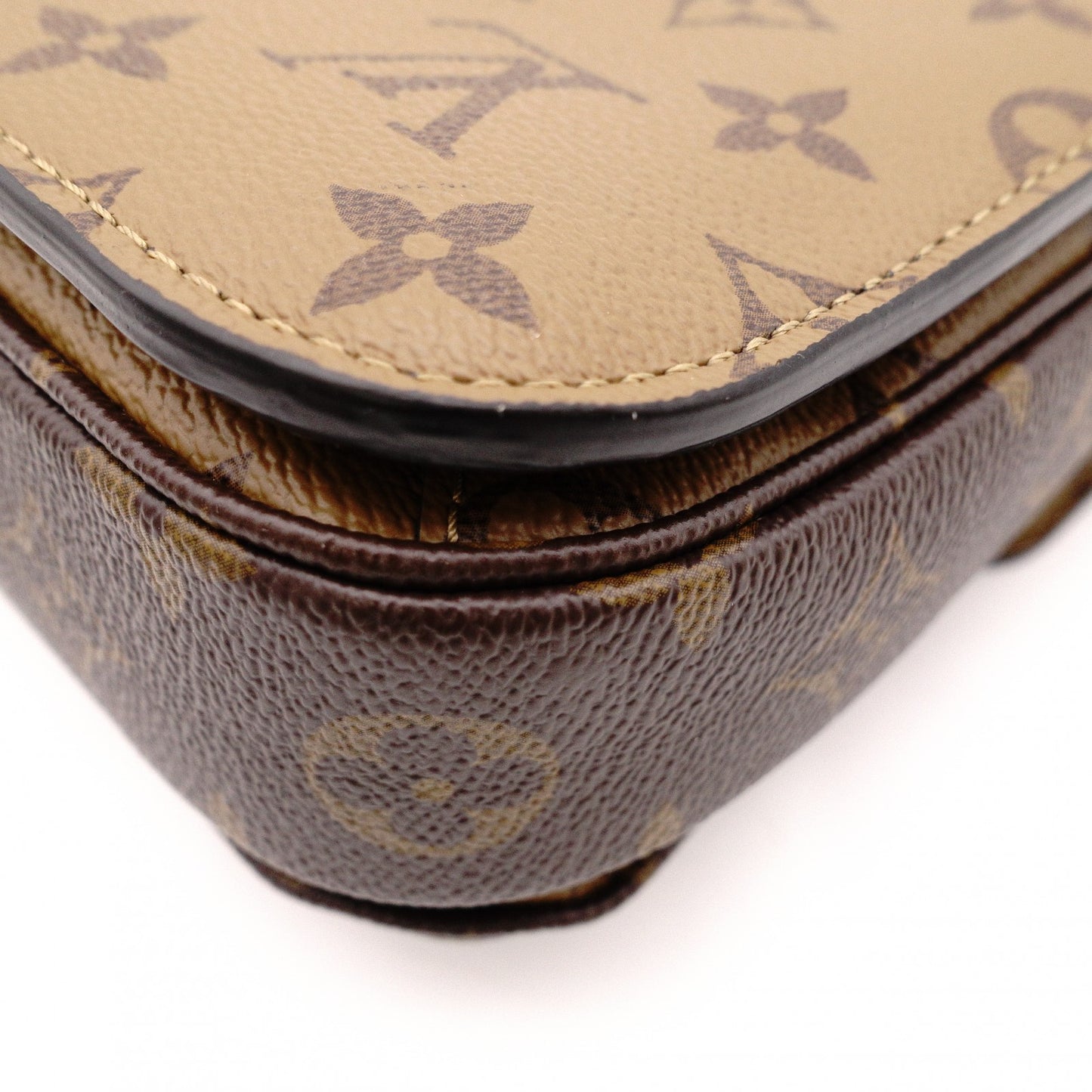 LOUIS VUITTON Pochette Métis MM Reverse Monogram 2-Way Handbag, PVC/Leather, Brown, Women's