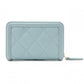 CHANEL CC Filigree Coin Purse, Light Blue Caviar Leather