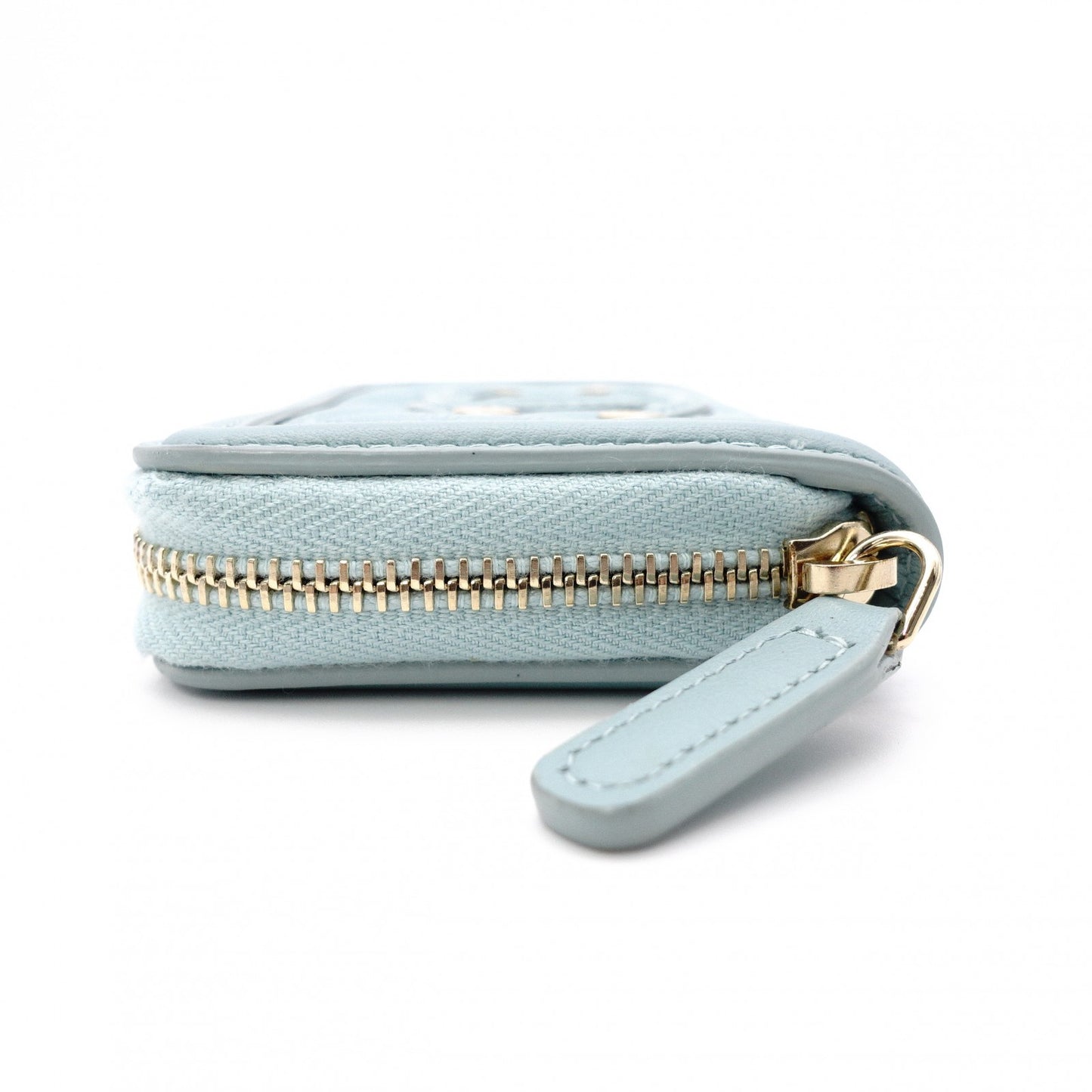 CHANEL CC Filigree Coin Purse, Light Blue Caviar Leather