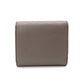 CELINE Triomphe Tri-Fold Wallet, Leather, Gray, Gold Hardware, Wallet, Logo
