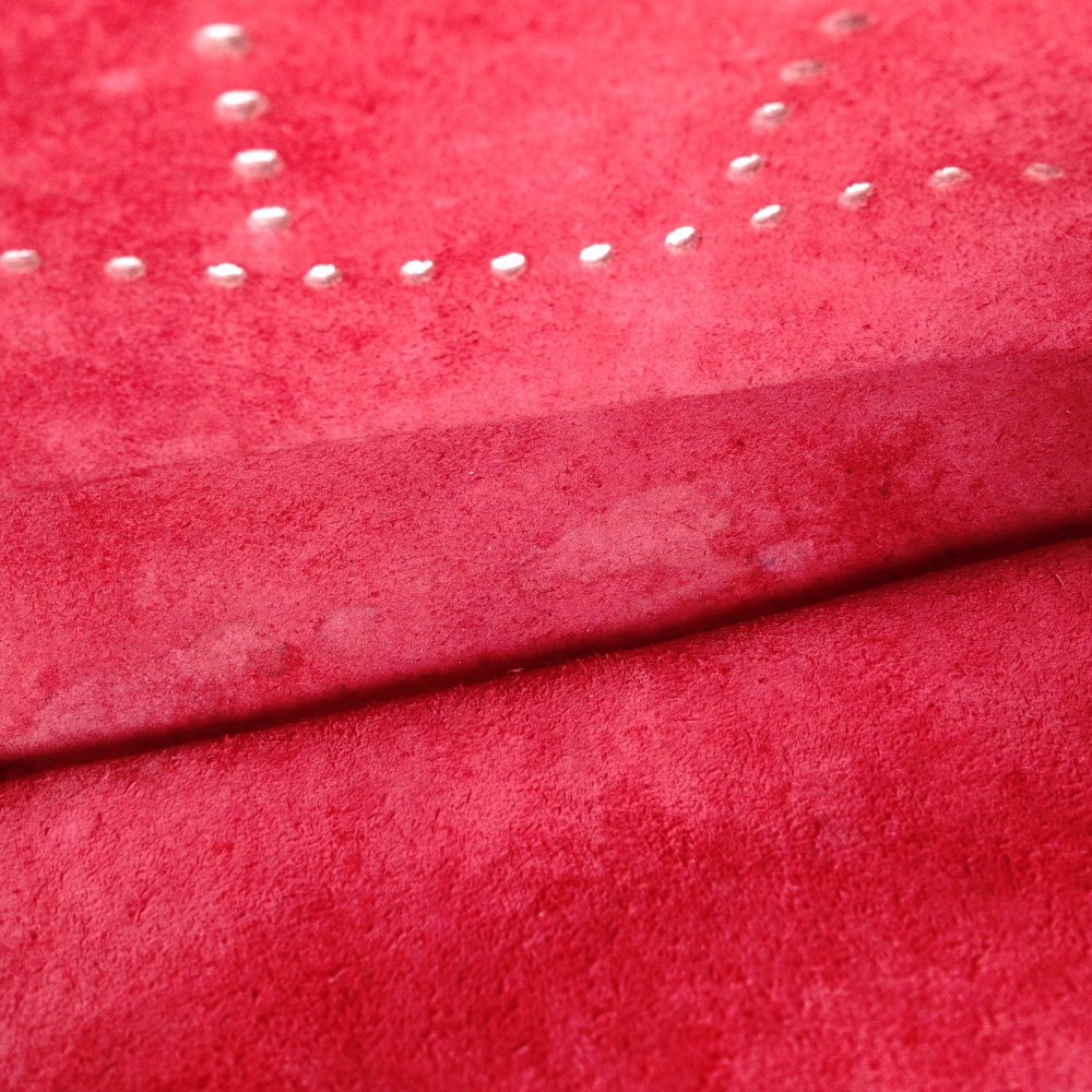 HERMES Evelyn GM Red Ruby Taurillon Clemence Shoulder Bag Leather H Logo □F Stamped Gold Hardware R8020321