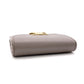 CELINE Triomphe Tri-Fold Wallet, Leather, Gray, Gold Hardware, Wallet, Logo