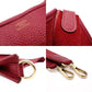 HERMES Evelyn GM Red Ruby Taurillon Clemence Shoulder Bag Leather H Logo □F Stamped Gold Hardware R8020321