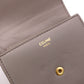 CELINE Triomphe Tri-Fold Wallet, Leather, Gray, Gold Hardware, Wallet, Logo