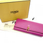 FENDI By the Way Long Wallet, Leather, Pink with Gold Hardware