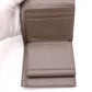 CELINE Triomphe Tri-Fold Wallet, Leather, Gray, Gold Hardware, Wallet, Logo