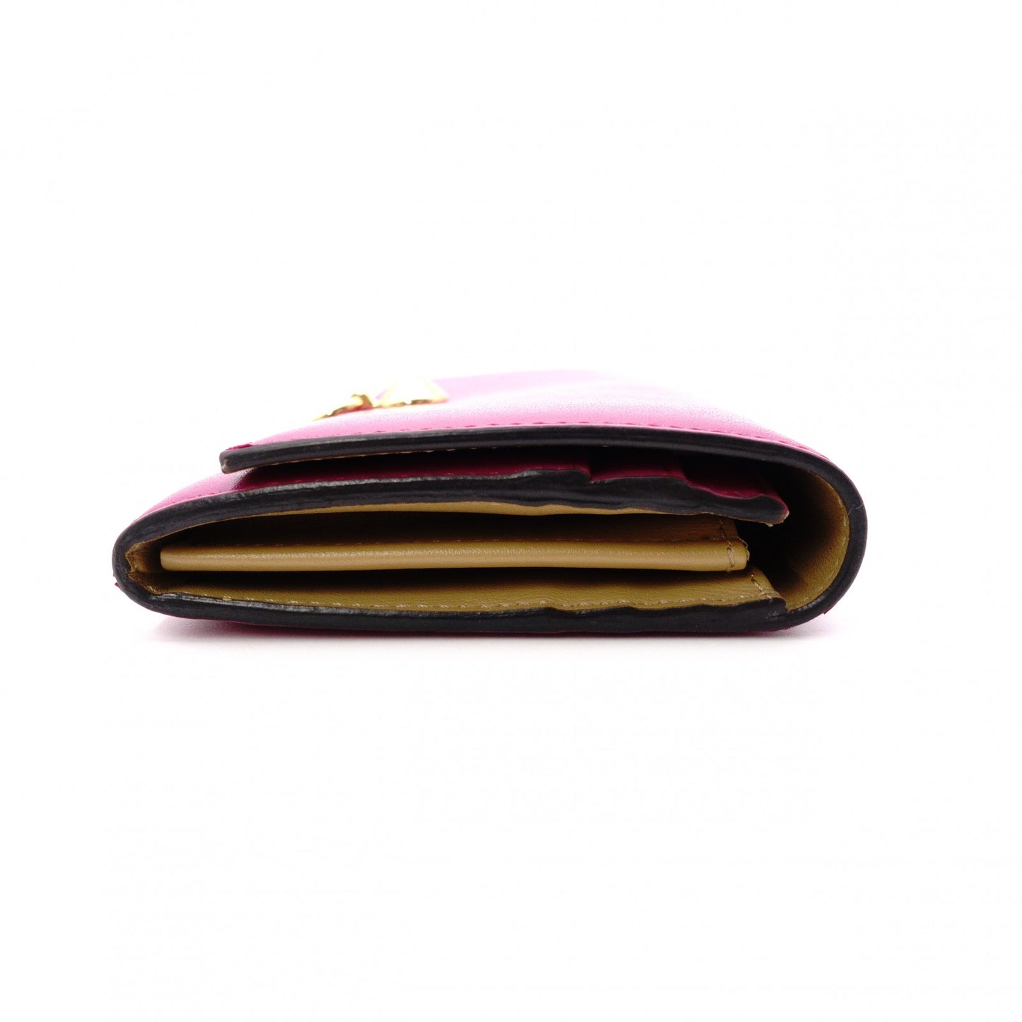 FENDI By the Way Long Wallet, Leather, Pink with Gold Hardware