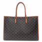 Céline Triomphe Horizontal Cabas Tote Bag Brown PVC Leather Shoulder R8020339