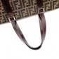 FENDI Zucca Tote Bag, Canvas/Leather, Brown, with FF Logo in Leather