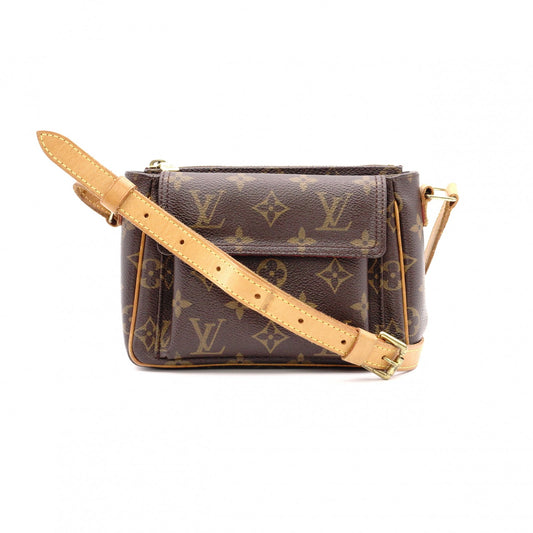 LOUIS VUITTON Vivacité PM Monogram Canvas Shoulder Bag, Leather/PVC, Brown, Women's
