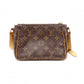 LOUIS VUITTON Vivacité PM Monogram Canvas Shoulder Bag, Leather/PVC, Brown, Women's