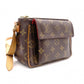 LOUIS VUITTON Vivacité PM Monogram Canvas Shoulder Bag, Leather/PVC, Brown, Women's