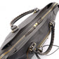 BALENCIAGA Metallic Edge City Handbag, Leather, Gray, 2-Way