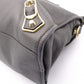 BALENCIAGA Metallic Edge City Handbag, Leather, Gray, 2-Way
