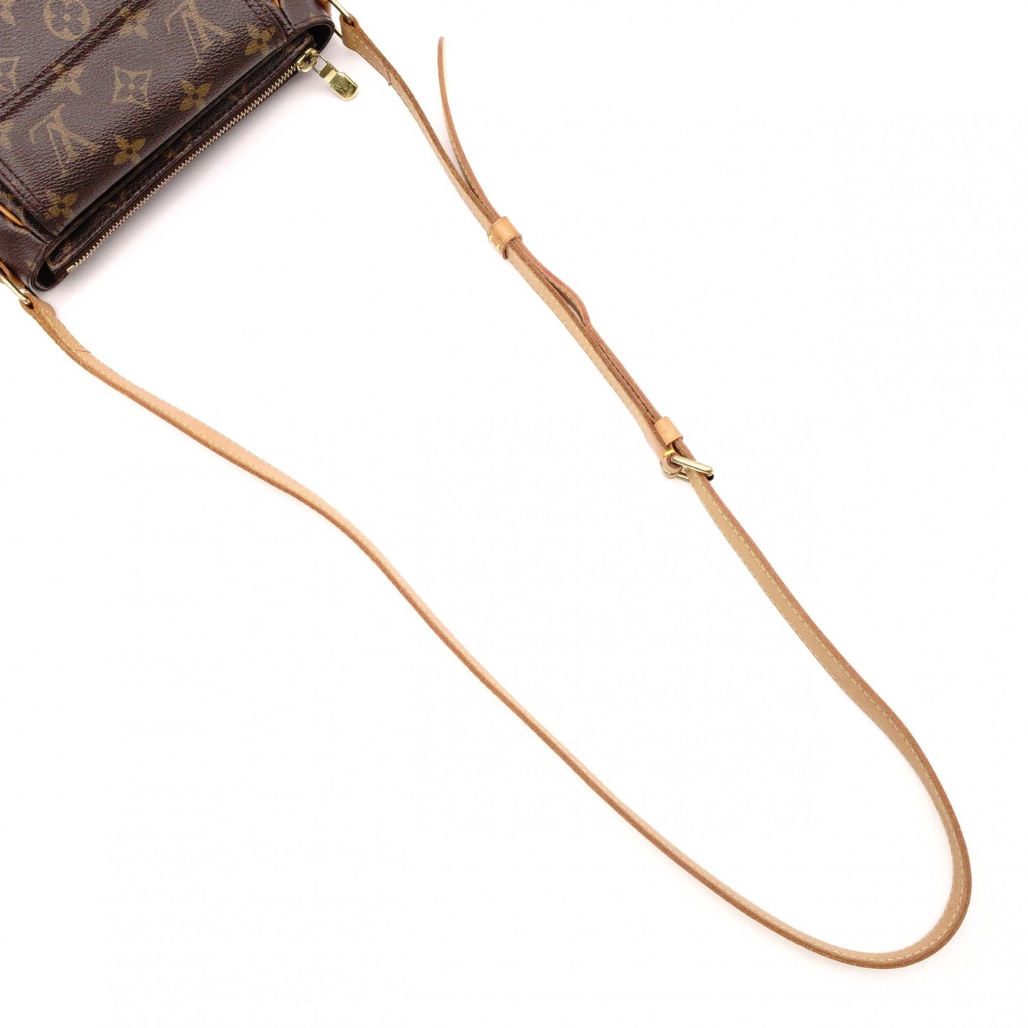 LOUIS VUITTON Vivacité PM Monogram Canvas Shoulder Bag, Leather/PVC, Brown, Women's