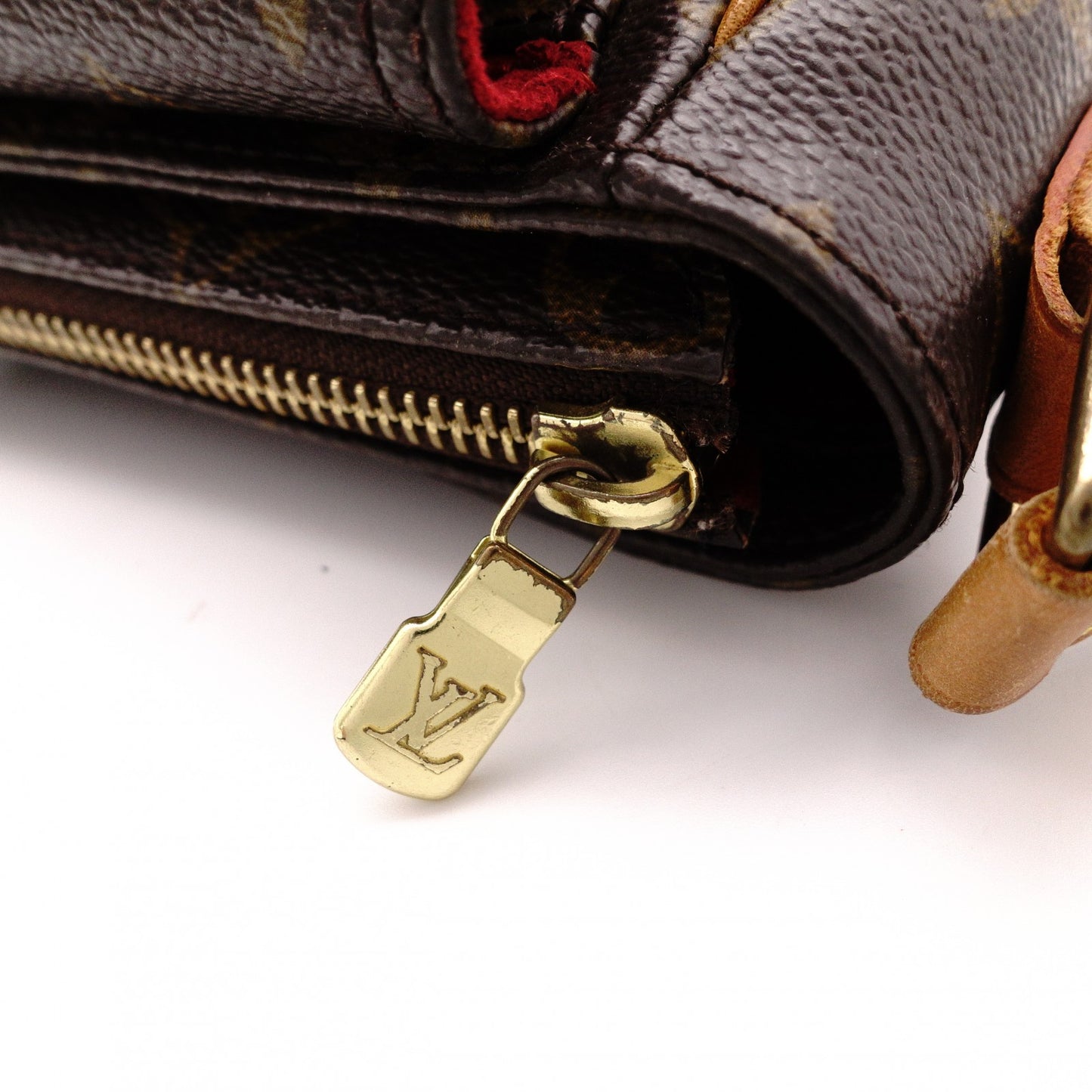 LOUIS VUITTON Vivacité PM Monogram Canvas Shoulder Bag, Leather/PVC, Brown, Women's