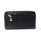 CHANEL シャネル キャビアスキン 長財布 レザー ブラック【中古】 レディース